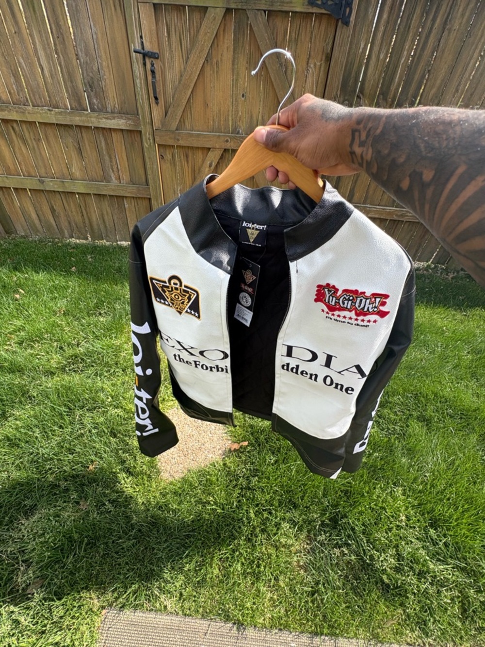 Black & White Varsity-Style Bomber Jacket